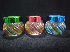 Glassware Attractive Colorful Food Jar ,Food Container,Glass Jar 3 Pieces Set - Multi Color