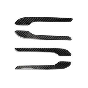 Door Handle Wrap Replacement for Tesla Model 3, Anti-Scratch Exterior Handle Cover Trim Protector Sticker Carbon Fiber(A Set of 4 Pieces)