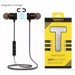 Magnetic Design Sports Sound Stereo Penetrating Bass Bluetooth Connectivity Earphones / Headphones / Hands free - Black Magnetic suction function Transmit range = 15m Wireless Earbuds Bass penetrating