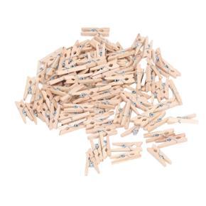 Himeng La 100Pcs Wooden Clothes Pins Mini Exquisite Workmanship Clothespins for Hanging Making Crafts Gifts Home Decorations