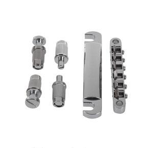 BRADOO- 1 Set Tune-O-Matic Bridge Tailpiece Tail for Les Paul LP with 1 Set String Tuning Pegs Keys 3 Left 3 Right Heads Knobs