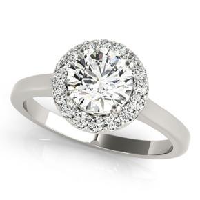 Halo Diamond Cut Engagement Ring