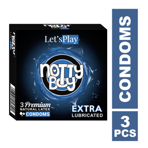 NottyBoy LetsPlay Extra Lubricated Premium Condoms - 3Pcs Pack