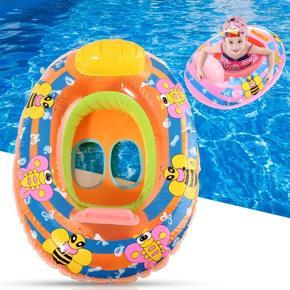 Baby Float Swim Seat Support Pool Inflatable Aid Ring Pool 2-8 Yrs Safety Fun 65*45cm -