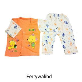 1 set New Born Baby full Sleeve T-Shirt Sets ferrywalibd anker set kipper ramper full hata shirt  girls dress frock gift item clothe summer collection