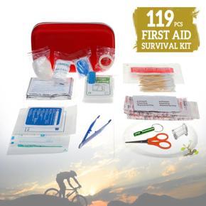 119Pcs First Aid Outdoors Sports Camping Survival Kit Emergency SOS Tool Set Bag -