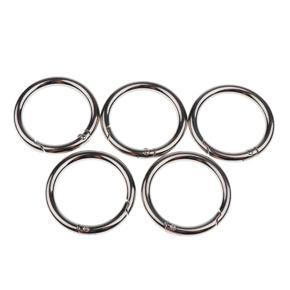 5x Round Carabiner Camping Spring Snap Clip Hook Keychain Key Ring 15mm-49mm