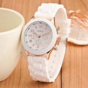 Geneva Women Dress Watch Quartz Silicone Sports Wristwatch