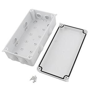 XHHDQES 2X ABS IP65 Waterproof Junction Box Junction Box 26 mm Hole 8 Cable 200X100X70 mm