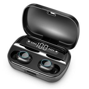 TWS 5.0 Wireless Bluetooth Earphones Press Control Headset Stereo Sports Earbuds Earphone with Charging Box Charging