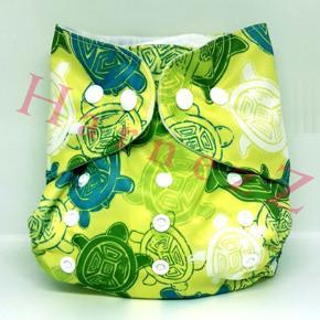 Adjustable Reusable Washable Printed Cotton Cloth Diaper Nappies for Babies - 1 pcs