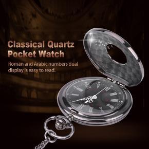 Antique Pocket Watch Steampunk Vintage Quartz Chain Pendant Watches Retro UK Hot