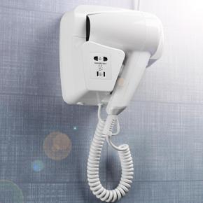 1200W Security Wall Mounted Hair Dryer for Hotelwith EU Plug Electric Blowerfor Hotel or Household - 110V USG