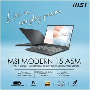 MSI Modern 15 A5M AMD Ryzen 5 5500U 8GB RAM, 512GB SSD