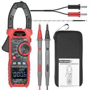HABOTEST A-C/DC Digital Clamp Meter True-RMS Multimeter Anto-Ranging Multi Tester Current Clamp with Amp Volt Ohm Diode CapA-Citance Resistance Continuity NCV Temperature Duty Ratio VFD Tests