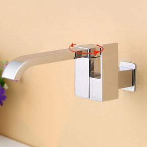 Bathroom Basin Faucet Wall Mounted Cold Water Faucet Bathtub Waterfall Spout Vessel Sink Faucet Mop Pool Tap -galactic