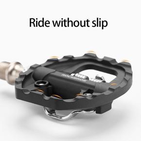 XHHDQES ROCKBROS MTB Mountain Bike Pedals Dual Function Flat and SPD Pedal Sealed Bearing Bicycle Pedals for Trekking Touring City Bike