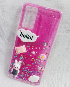 VIVO V21 / VIVO V21 5G -  Hello Kitty Chocolate Luxury Clear Crystal Glitter Bling Sequins Silicone Back Case Cover