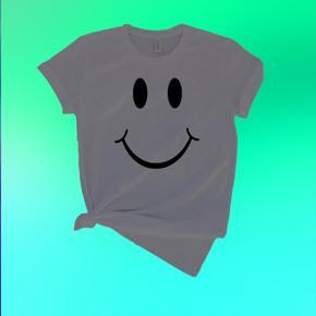 Smile Emoji Ash Half Sleeve T-Shirt for Men