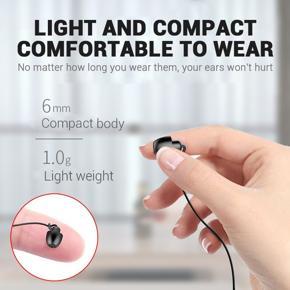 Sleep Headset 3.5mm Mini Light Weight Noise Reduction Soft Protect Ears Dual Earbuds Bass HIFI Music In-ear Earphone with Mic