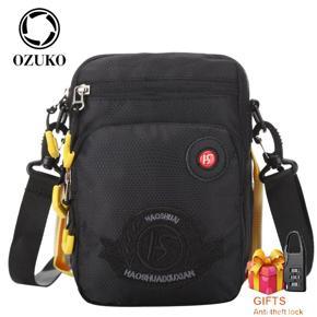 OZUKO Men's Shoulder Bag Casual Waterproof Messenger Bag Business Bag Multifunctional Outdoor Hanging Bag Waist Bag