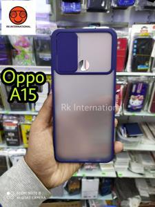 For Oppo A15 Slide Camera Protect Case Back Cover