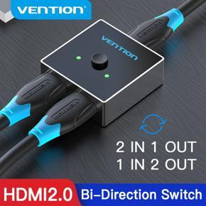 Vention HDMI Splitter 4K 2.0 HDMI Bi-Direction Switch 2 in 1 out/1 in 2 out for PS4 PS3 Laptop Display Projector HDMI Splittter Switcher