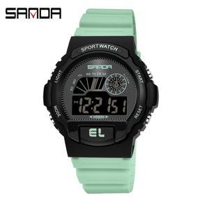 SANDA  Sports Waterproof Alarm Clock Electronic Watch Multi-function Men's Watch Digital Men's Fashion Luxury Men's Watch Casual Chronograph Multi-function Watch