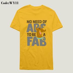 no need yellow Half Sleeve T-Shirt For Men's