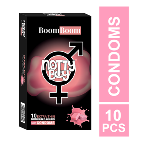 NottyBoy BoomBoom Bubblegum Extra Thin Flavoured Condoms - 10Pcs Pack