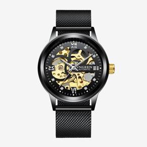 Fngeen Fashion Fully Automatic Double-Sided Hollow Watches Men's Tourbillon Mechanical Watch Business Waterproof Wristwatch