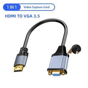 ARELENE HDMI-Compatible Male to VGA Female Converter Cable Audio Cable Video Adapter Cable for PC Laptop TV