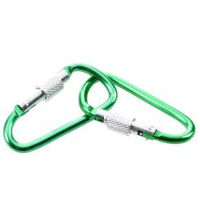 3 Pcs 5cm Length Spring Loaded Gate Aluminum Alloy Locking Carabiner