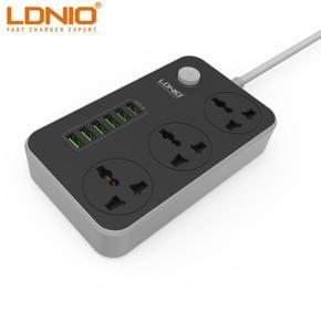 LDNIO SC3604 6 USB Charging Ports Sockets with 3 plug Outlet Power Strip multiplug