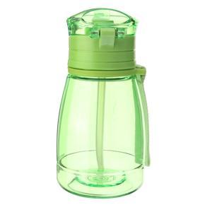 350ml/12oz Food grade PC Leakage Proof Design Sport Cup Bottle Children Water Bottle With healthy soft straw - Green