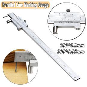 DASI 0-200mm Stainless Steel Vernier Caliper with Carbide Scriber Parallel Marking Vernier Caliper Marking Ruler Measuring Tool