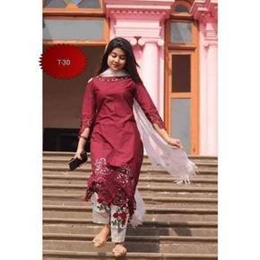 Pakistani Laser Cut UnstiTched 2 Piece for Women - Dress For Girls - Dress For Girls - 3 Pice Dress - Three Piece
