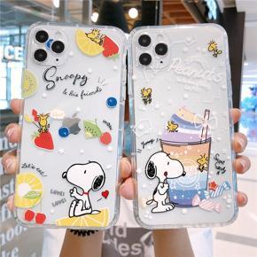 Suitable for Apple 13 mobile phone case cute Snoopy iPhone12 transparent silicone 11 protective case case