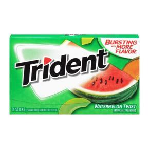 Trident Water Melon Flavor Sugar Free Gum -14 Sticks (Sugar Free )