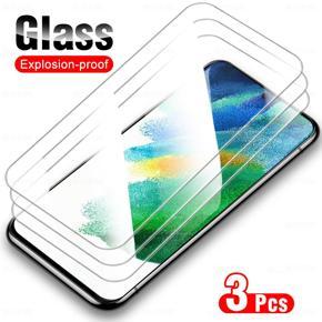 For Samsung Galaxy S21 FE 5G 3Pcs Screen Protector Safety Glass For GalaxyS21 FE GalaxyS21 FE GalaxyS21FE SM-G990B Full Coverage Tempered Glass
