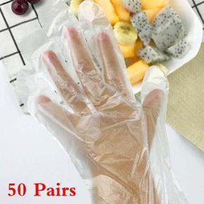 Clear Gloves 100 Pieces Large Polyethylene Gloves 3 Packet