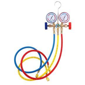 Refrigerant Manifold Gauge Set Air Conditioning Tools with Hose and Hook for R12 R22 R404A R134A