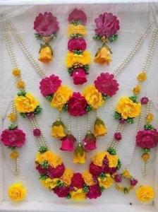 Artificial Floral Jewellery   Full Set