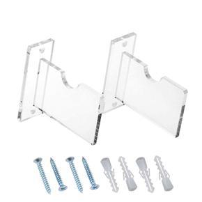 ARELENE 1 Pair Fishing Pole Display Stand Acrylic Fishing Rod Wall Mount Rod Holder Bracket Horizontal Hanger Rod Storage Rack