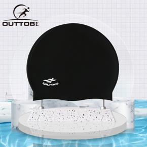 Outtobe Swim Hat Un-isex Ad-ult Swimming Cap Silic-one Swim Hat Fle-xible Waterproof Swim Cap