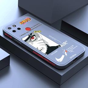 Hontinga for Realme Narzo 30A Case Side Design New Anime Naruto for Boys Back Cover Soft Square Edge Pattern Liquid Silicone Trend Phone Cases