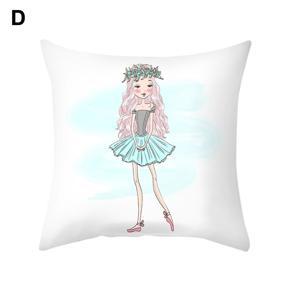 Ballet Dancing Girl Linen Pillow Case Cushion Cover Sofa Bed Car Office Decor