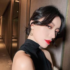 Fashion Korean women zircon Circle Pendant Earring