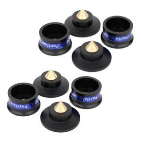 8 PCS Speaker Amplifier Shock Spikes Isolation Feet Stand Pad for Turntable Amplifier CD DAC Recorder(Black)