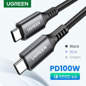 UGREEN 100W USB C to USB C Cable Type C Fast Charger Data Sync Lead for Macbook Pro/Air, iPad Pro 2021 / Air 5, Galaxy S22 S21 Ultra, Mi 11, Pixel 6, Huawei P30